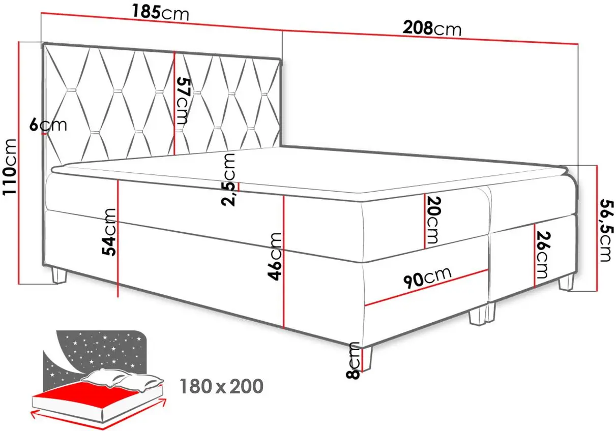 Pat continental Mirjan24 Carinima/Inez 180x200 (Beige) - 2