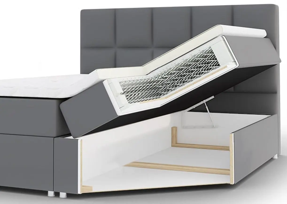 Континентальная кровать Mirjan24 Cinema/Luanda Soft 011 140x200 (Black) - 5