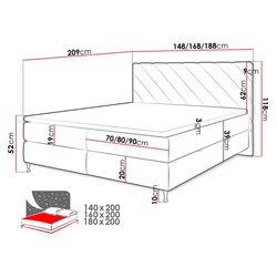 Pat continental Mirjan24 Martand/Enzo 160x200 (Beige) Thumb