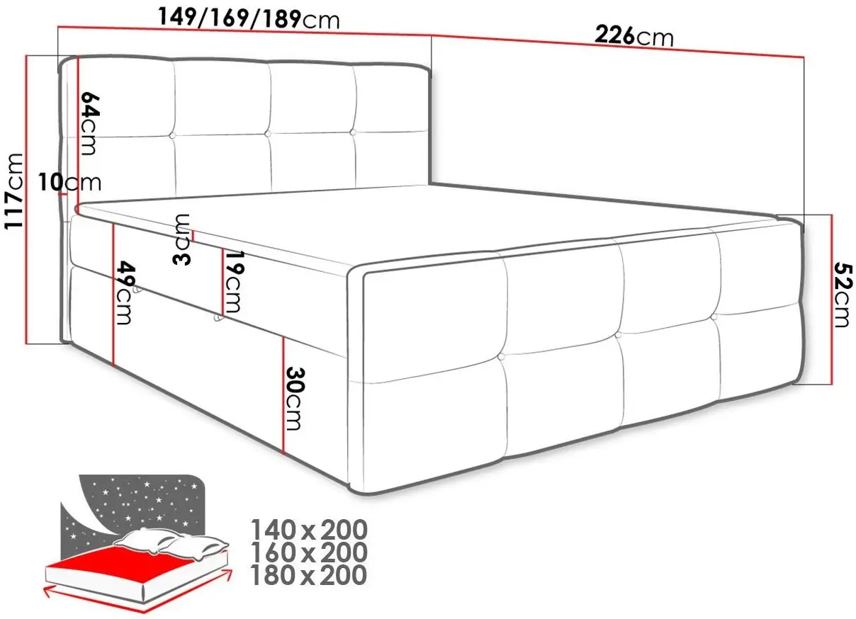 Pat continental Mirjan24 Mauliko/Fuego 140x200 (Dark Gray) - 2