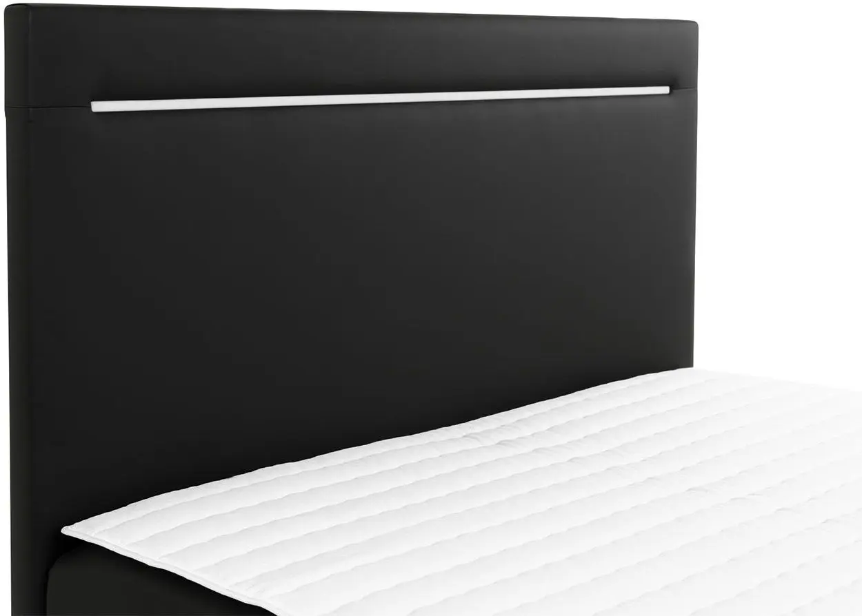 Pat continental Mirjan24 Trunida/Enter cu LED iluminare 160x200 (Black) - 6