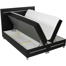 Pat continental Mirjan24 Trunida/Enter cu LED iluminare 180x200 (Black) Thumb