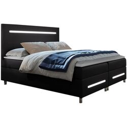 Pat continental Mirjan24 Trunida/Enter cu LED iluminare 180x200 (Black)