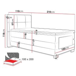 Pat electric Mirjan24 Lofor/Trisy 100x200 (Gray) Thumb