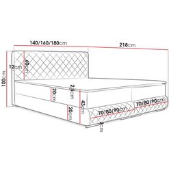 Pat continental Mirjan24 Auksencja/Pablo 160x200 (Gray) Thumb