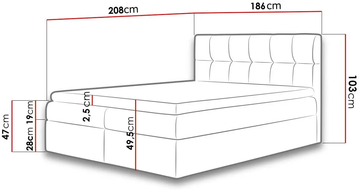 Pat continental Mirjan24 Rdest/Rico 180x200 (Beige) - 5
