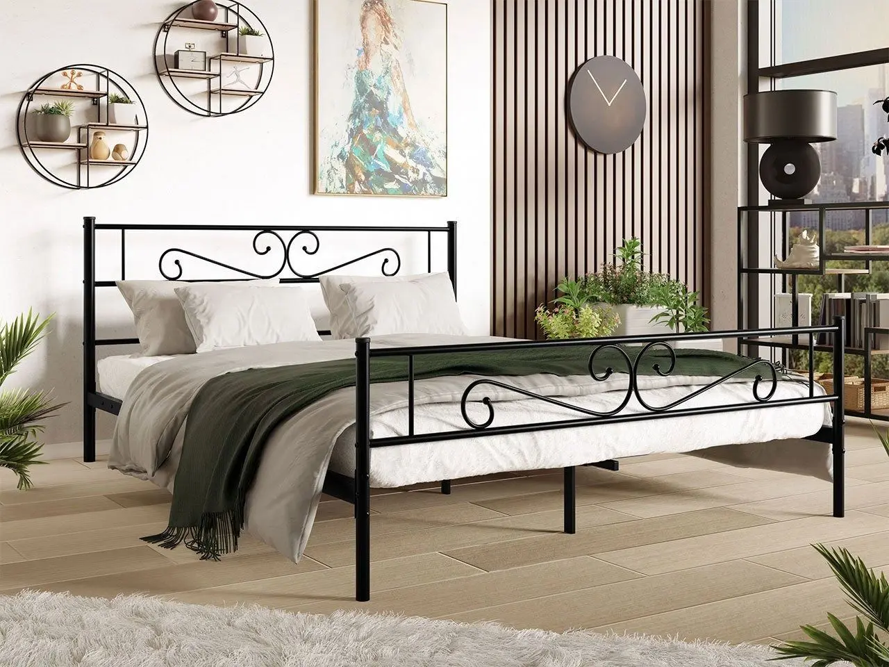 Кровать Mirjan24 Bengrio 0601/MUZ 0601 160x200 (Black) - 4