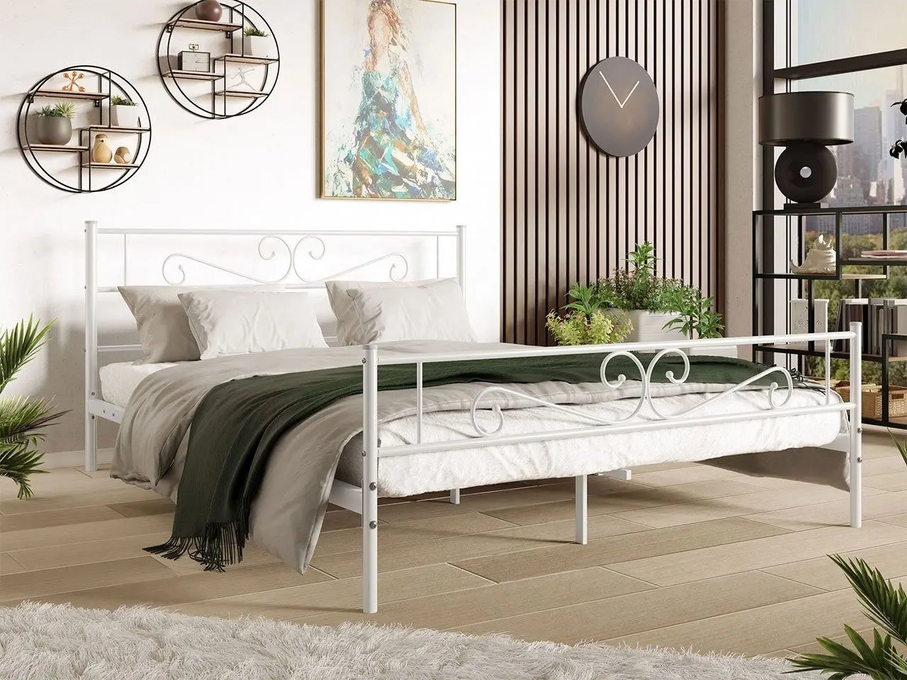 Кровать Mirjan24 Bengrio 0601/MUZ 0601 160x200 (White) - 3