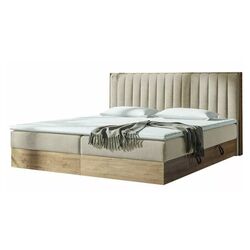 Кровать Mirjan24 Bibiarko/Harmony 180x200 (Gold Craft Oak/Beige)