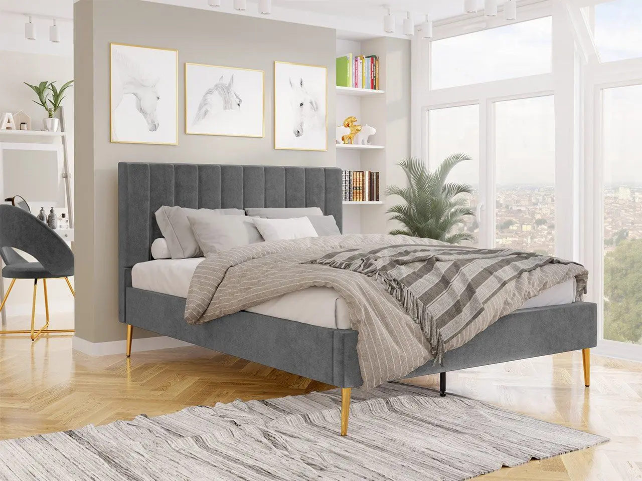 Pat Mirjan24 Blues/Flavia 160x200 (Grey) - 3