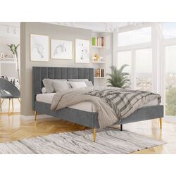 Кровать Mirjan24 Blues/Flavia ламельное основание 140x200 (Gray/Gold)