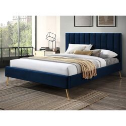 Кровать Mirjan24 Blues/Flavia ламельное основание 140x200 (Navy Blue/Gold) Thumb