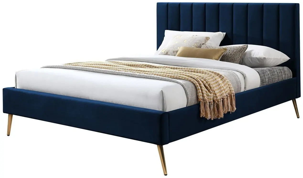 Кровать Mirjan24 Blues/Flavia ламельное основание 180x200 (Navy Blue/Gold) - 3