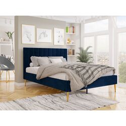 Кровать Mirjan24 Blues/Flavia ламельное основание 180x200 (Navy Blue/Gold)