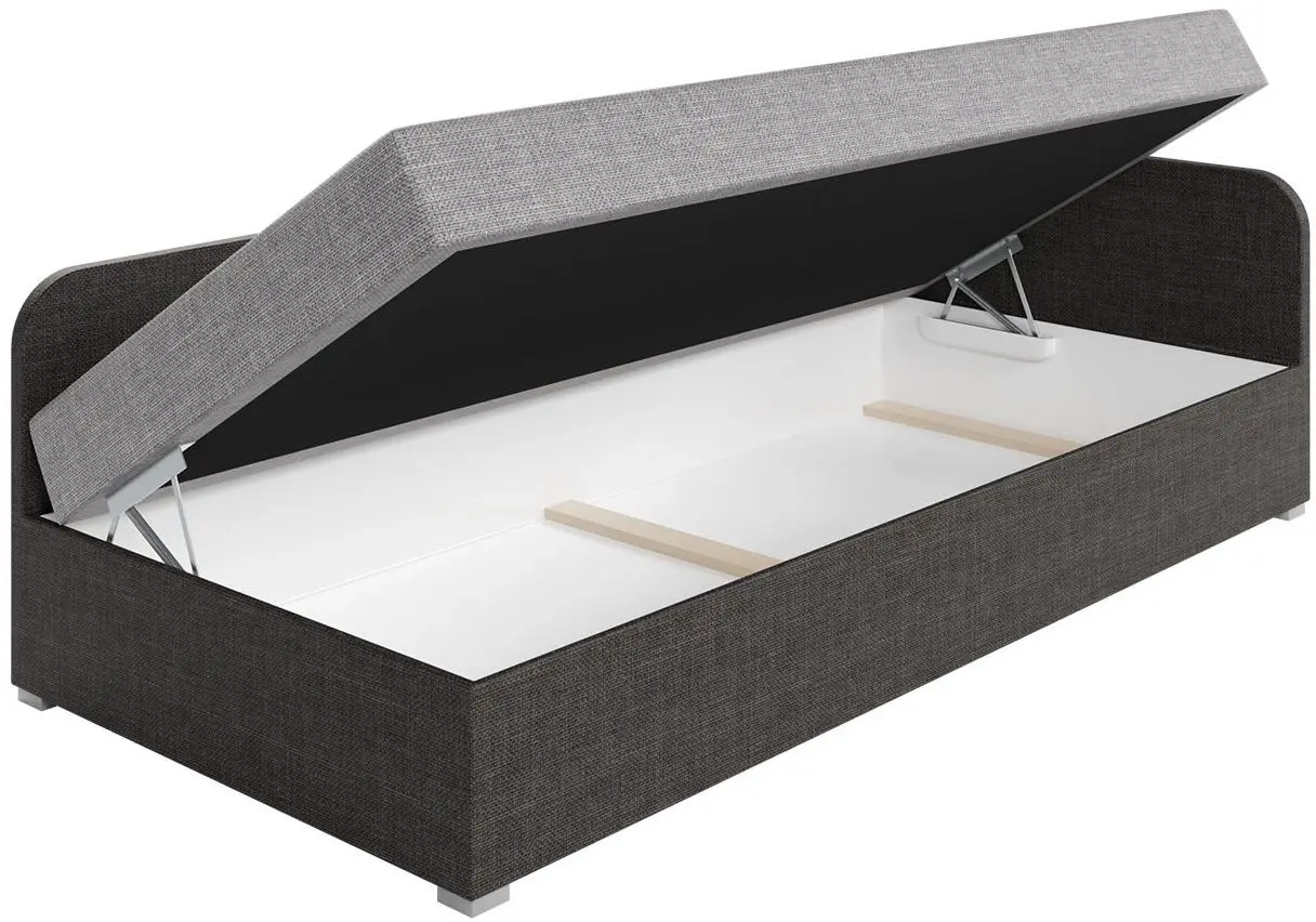 Кровать Mirjan24 Draban/Uno подъемный механизм Left 90x200 (Black/Ash Gray) - 4