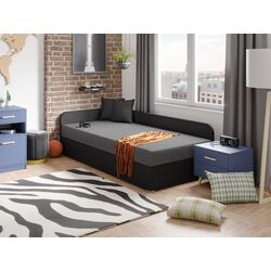 Кровать Mirjan24 Draban/Uno подъемный механизм Left 90x200 (Black/Ash Gray)