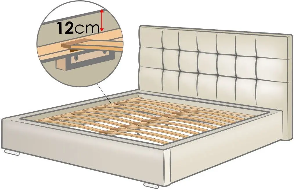Кровать Mirjan24 Eliza/Dolores 180x200 (White) - 3