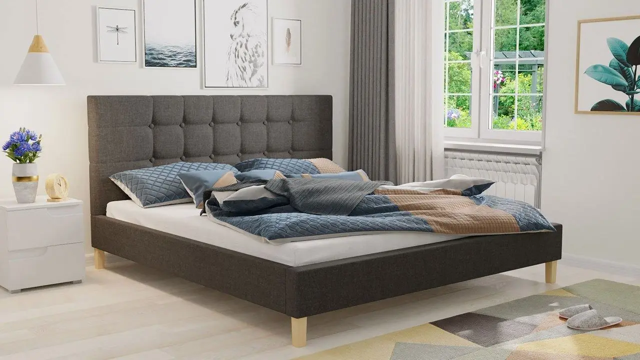 Кровать Mirjan24 Marko/Gallardo 140x200 (Dark Gray) - 5