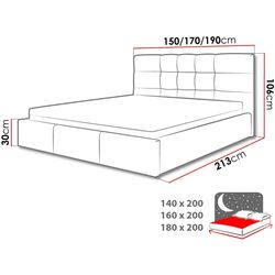Кровать Mirjan24 Minti/Swift 140x200 (Black) Thumb