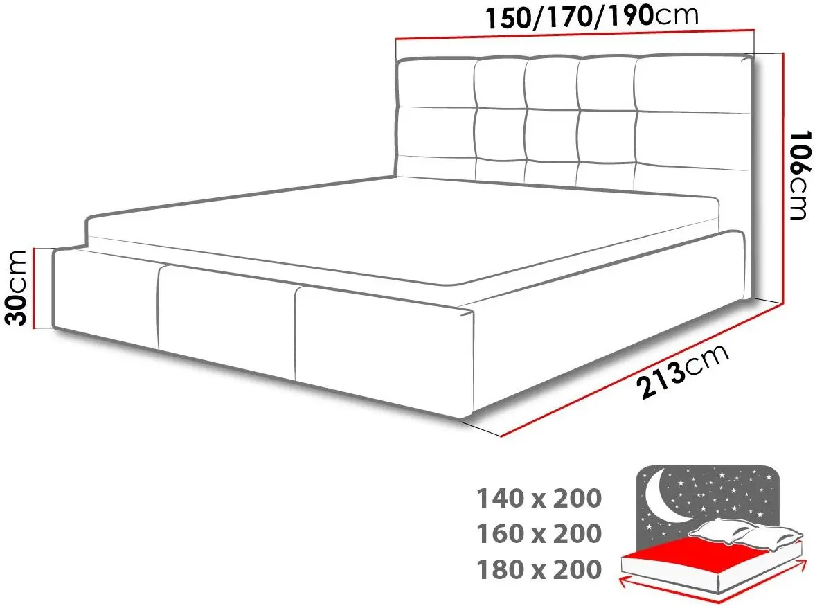 Кровать Mirjan24 Minti/Swift 160x200 (Black) - 5