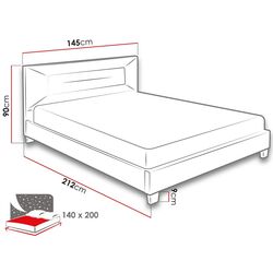 Кровать Mirjan24 Talus/Dario ламельное основание 140x200 (Beige) Thumb
