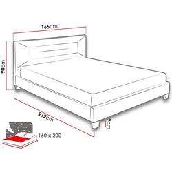 Кровать Mirjan24 Talus/Dario ламельное основание 160x200 (Beige) Thumb