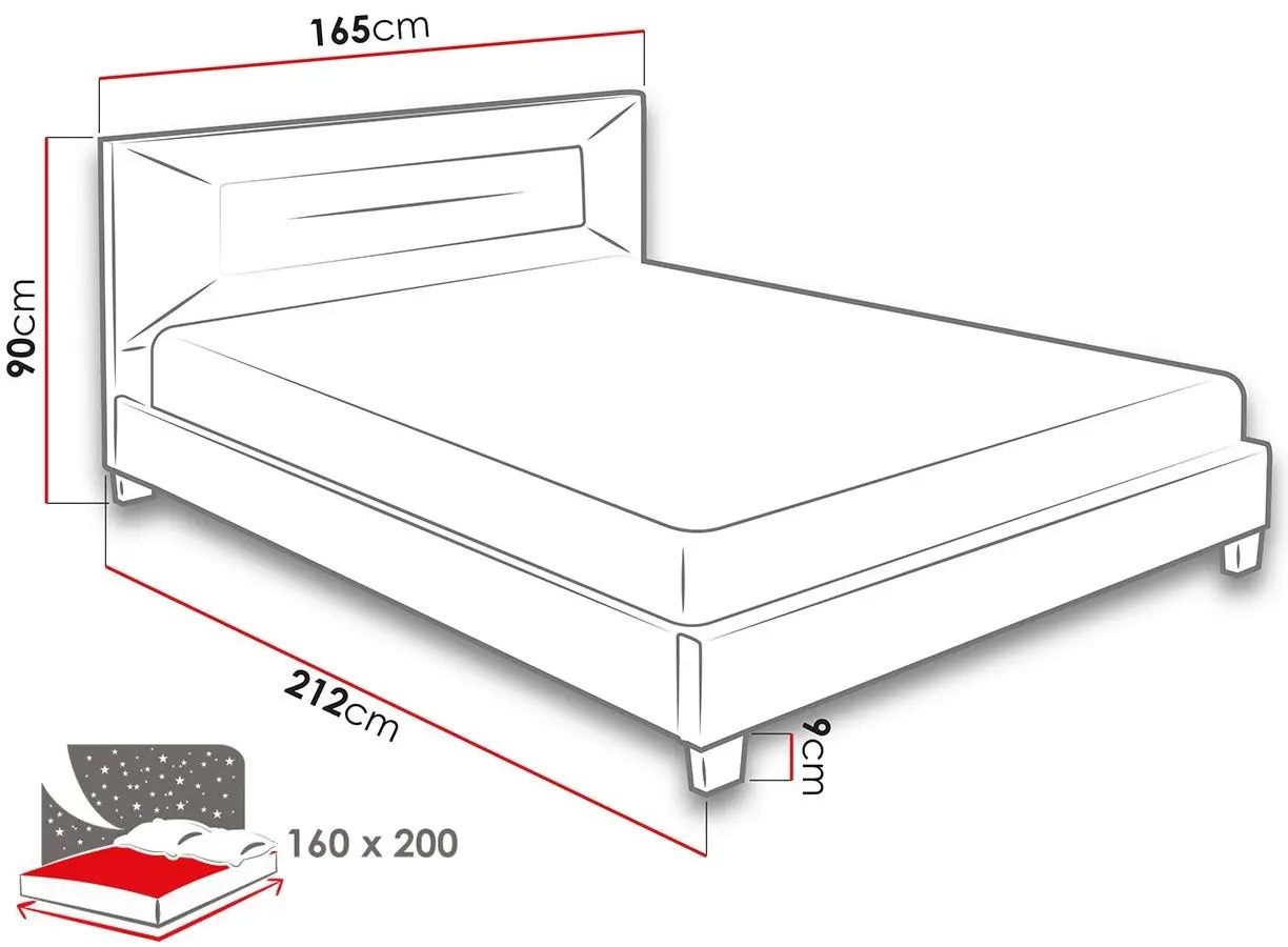 Кровать Mirjan24 Talus/Dario ламельное основание 160x200 (Beige) - 2