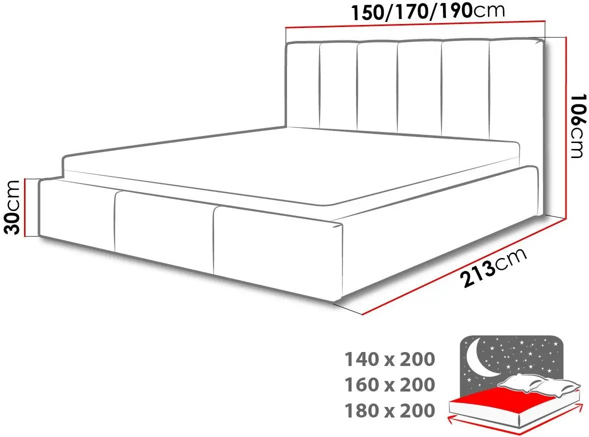 Кровать Mirjan24 Werbena/Nick 160x200 (Gray Light) - 5