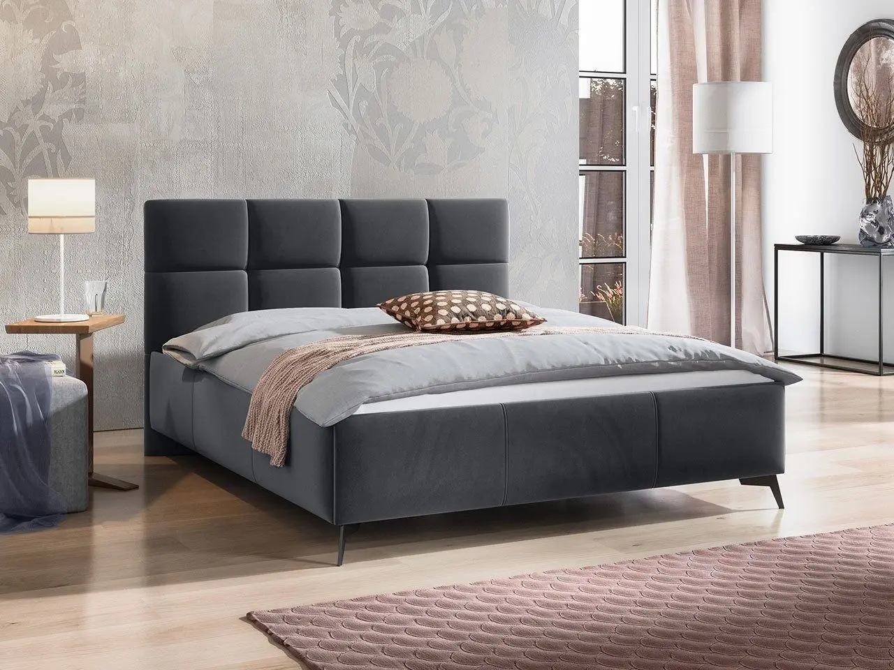Кровать Mirjan24 Widans/Genua 160x200 (Dark Gray) - 3