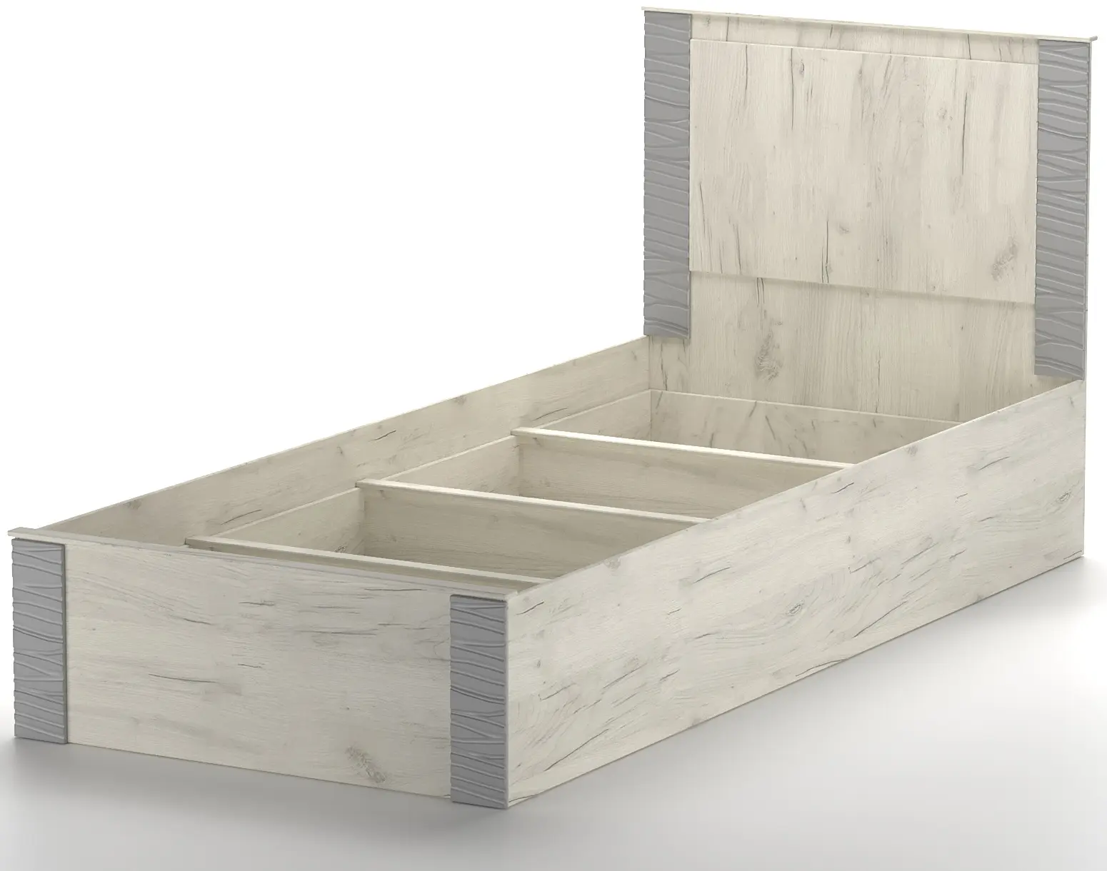 Pat МЛ-Мебель Gamma №2 90x200cm (Craft Oak White/Gray) - 2