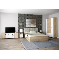 Pat МЛ-Мебель Rio №15 RJHM 107 160x200cm (Sonoma Oak/Beige) Thumb