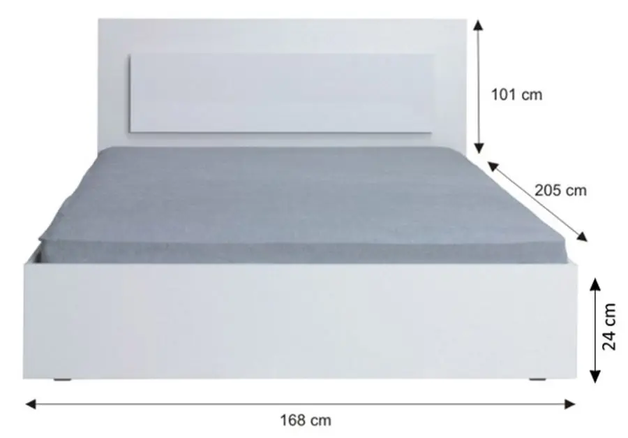 Кровать Mobhaus Asiena 160x200 (White High Gloss) - 3