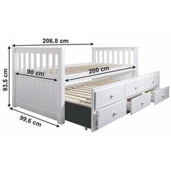 Кровать Mobhaus Austin New 90x200 (White) Thumb