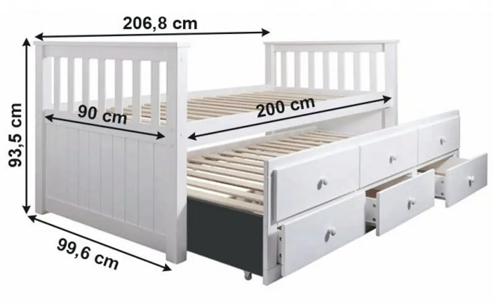 Кровать Mobhaus Austin New 90x200 (White)