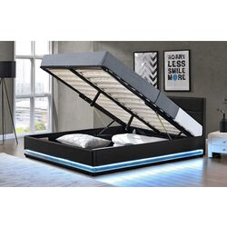 Кровать Mobhaus Birget New c LED подсветкой 160x200 (Black) Thumb