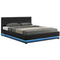 Кровать Mobhaus Birget New c LED подсветкой 160x200 (Black)