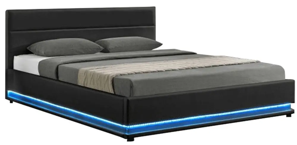 Кровать Mobhaus Birget New c LED подсветкой 160x200 (Black)