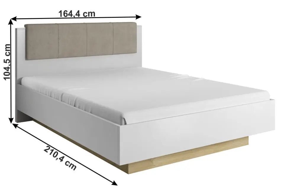 Кровать Mobhaus City 160x200 (White/Grandson Oak)