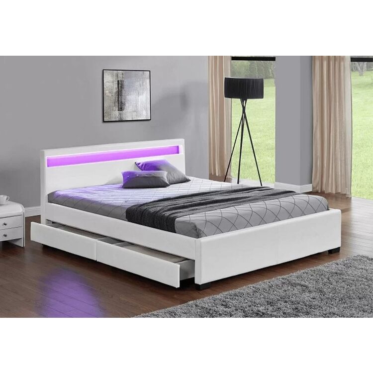 Кровать Mobhaus Clareta с LED подсветкой 160x200 (White) купить в ...