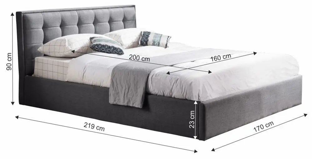 Кровать Mobhaus Elsie 160x200 (Gray)