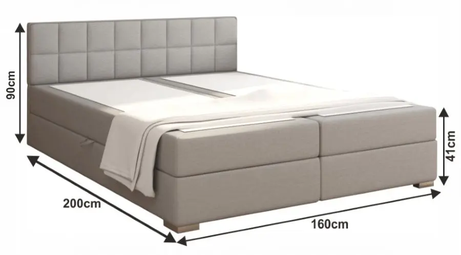 Pat Mobhaus Ferata Komfort Boxspring 160x200 (Light Gray)