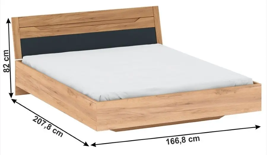 Pat Mobhaus Fidel 160x200 (Craft Oak Golden/Graphite Gray)