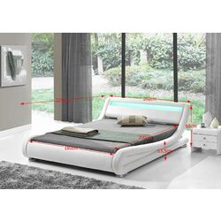 Pat Mobhaus Filida cu LED iluminare 180x200 (White) Thumb