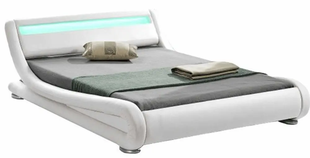 Pat Mobhaus Filida cu LED iluminare 180x200 (White)