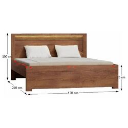 Кровать Tempo Kondela Infinity I-19 160х200 (Ash Light) Thumb