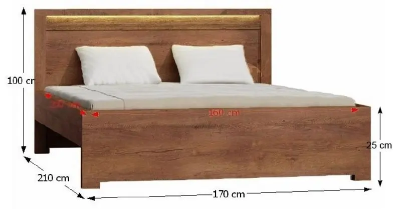 Кровать Tempo Kondela Infinity I-19 160х200 (Ash Light)