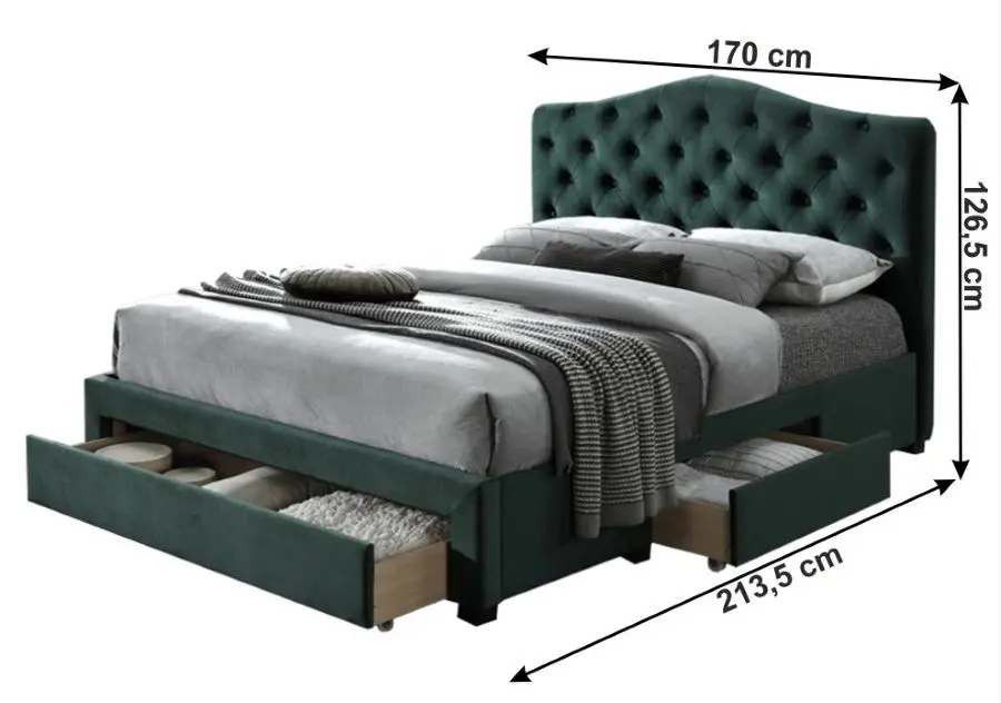 Кровать Mobhaus Kesada 160x200 (Emerald)