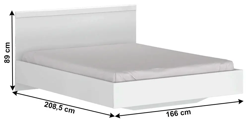 Кровать Mobhaus Lindy 160x200 (White Gloss)