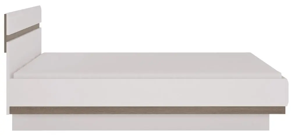 Кровать Mobhaus Lynatet Typ 160х200 (White Extra High Gloss/Sonoma Oak Truffle) - 2