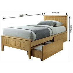 Кровать Mobhaus Midea 90x200 (Oak) Thumb